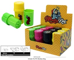 [125.282] GRINDER POT PVC MONKEY KING 9x4CM 12 UDS