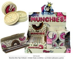 [115.761] MUNCHIES KS SLIM+TIPS UNBLEACH + GRINDER 12 UDS