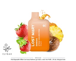 [111.95341] POD DES. LOST MARY BM600S STRAW GOLDEN PIÑA 20MG 2ML