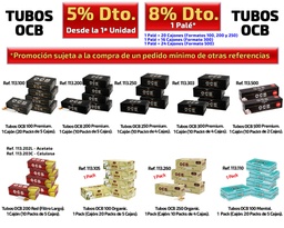 [00.01120] OCB TUBOS OCB 5% DTO / 8% DTO