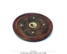 [126.502] INCENSARIO PLATO MADERA 10 CM