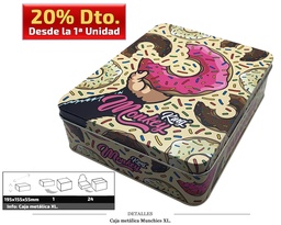 [116.258] CAJA METALICA MUNCHIES 195X155X55MM 1 UD