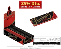 [115.32501] SMOKING MEDIUM 1.1/4 DELUXE 2.0. 25 UDS