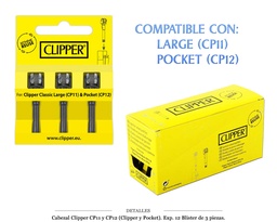 [100.632] CABEZAL CLIPPER BLISTER 3 PIEZAS 12 UDS