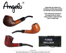 [124.01001] PIPA ANGELO RING CLASSIC  Nº1 F9MM PACK 3 UDS