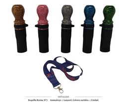 [124.76957] BOQUILLA RESINA ANIMALESYS+LANYARD 1UD Nº7