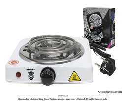 [124.75745] HORNILLO ELECTRICO KING COCO FURIOUS BLANCO 1000W