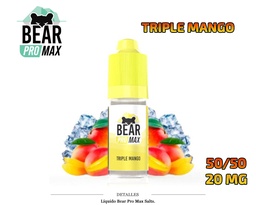 [110.86009] E-LIQUID BEAR PRO MAX SALTS TRIPLE MANGO 20MG 20ML