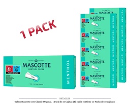 [113.116] TUBOS MASCOTTE 100 MENTHOL 10X100 1 PACK