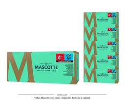 [113.217] TUBOS MASCOTTE 200 GOLD 5X200 10 PACKS
