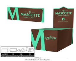 [115.821] MASCOTTE MEDIUM 1.1/4 BROWN MAGNETICO 50 UDS