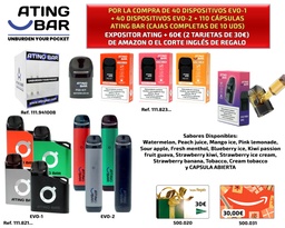 [00.01610] ATING BAR CAPSULAS + DISPOSITIVOS + T. REGALO 60€