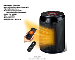 [500.08419] CALEFACTOR CERÁMICO INTELIGENTE 2000W