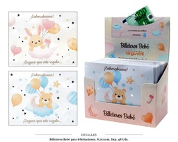 [118.010] BILLETERO BEBE EXPOSITOR 8,7X11 CM 48 UD