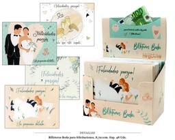 [118.011] BILLETERO BODA EXPOSITOR 8,7X11 CM 48 UD