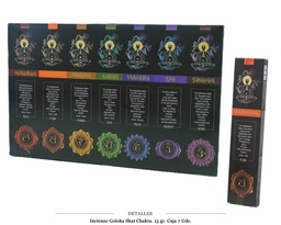 [126.38401] INCIENSO GOLOKA SHAT CHAKRA 15GR 7 UDS