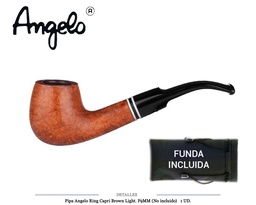 [124.02005] PIPA ANGELO RING CAPRI BROWN LIGHT F9MM  1 UD