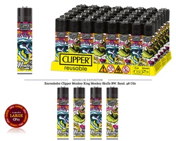[200.87A687] ENCD. CLIPPER MONKEY KING SKULLS BW 48 UDS