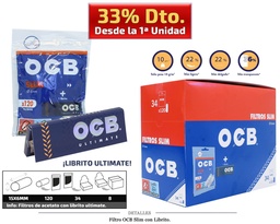 [113.00908] FILTRO OCB SLIM 6MM C/LIBRITO ULTIMATE 34x120 UDS