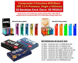 [00.01153] OCB BLOCS 5 ESTUCHES + 20 BAND. ENCD. ELECTRONICOS S/C