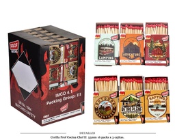 [108.051] CERILLA PROF COCINA 55MM 16 PACKS DE 3X100 UDS