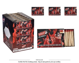 [108.050] CERILLA PROF COCINA 47MM 16 PACKS DE 3X240 UDS
