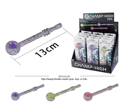 [124.60001] PIPA CRISTAL CHAMP DOODLE 13CM 12 UDS