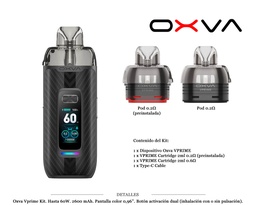 [111.07336] OXVA VPRIME KIT BLACK CARBON 2600 MAH
