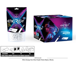 [113.031] FILTRO ENERGY DUO CLIXX PURPLE ICE 6MM LONG 10X100 UDS