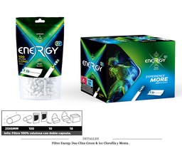 [113.032] FILTRO ENERGY DUO CLIXX GREEN ICE 6MM LONG 10X100 UDS