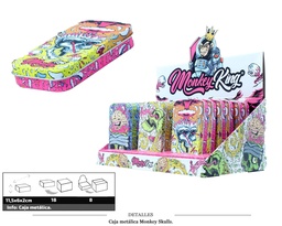 [116.25004] CAJA METALICA MONKEY SKULLS 18 UDS