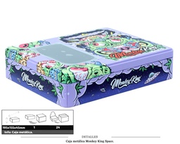 [116.25902] CAJA METALICA MONKEY KING SPACE 195X155X45MM 1 UD