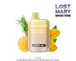 [111.95354] POD DES. LOST MARY BM1000 PINEAPPLE MANGO 20MG 2ML