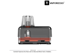 [111.25702] CARTUCHO VAPORESSO ECO NANO 0,6 LUSH MESH POD 2 UDS