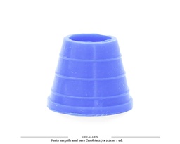 [124.74201] GOMA CAZOLETA AZUL 2,7X2,2 CM APROX 1 UD