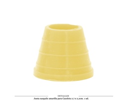 [124.74202] GOMA CAZOLETA AMARILLA 2,7X2,2 CM APROX 1 UD