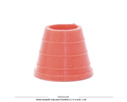 [124.74203] GOMA CAZOLETA ROJA 2,7X2,2 CM APROX 1 UD