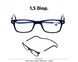 [100.42001] GAFAS LECTURA LAGOFREE RIGIDA NEGRA 1.5 D. 1 UD