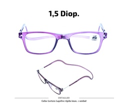[100.42004] GAFAS LECTURA LAGOFREE RIGIDA LILA 1.5 D. 1 UD