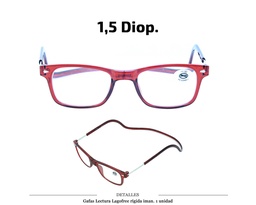 [100.42006] GAFAS LECTURA LAGOFREE RIGIDA ROJA 1.5 D. 1 UD