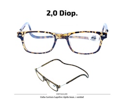 [100.42102] GAFAS LECTURA LAGOFREE RIGIDA CAREY 2.0 D. 1 UD