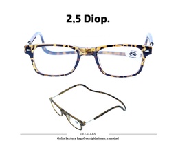 [100.42202] GAFAS LECTURA LAGOFREE RIGIDA CAREY 2.5 D. 1 UD