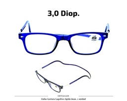 [100.42303] GAFAS LECTURA LAGOFREE RIGIDA AZUL 3.0 D. 1 UD