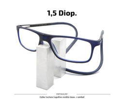 [100.43002] GAFAS LECTURA LAGOFREE CORDON-IMAN AZUL 1.5 D. 1 UD