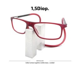 [100.43003] GAFAS LECTURA LAGOFREE CORDON-IMAN ROJA 1.5 D. 1 UD