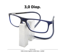[100.43302] GAFAS LECTURA LAGOFREE CORDON-IMAN AZUL 3.0 D. 1 UD