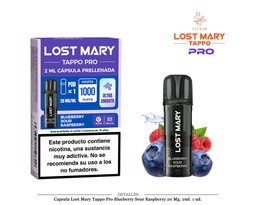 [111.83021] CAPSULA LOST MARY TAPPO PRO BLUEBERRY SOUR RASPBERRY 1 UD 20MG 2ML