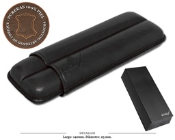 [122.238] PURERA 2/P VAQUETA NEGRA PIEL 140X25MM