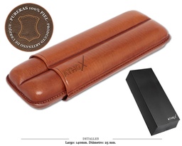 [122.239] PURERA 2/P VAQUETA HABANA PIEL 140X25MM