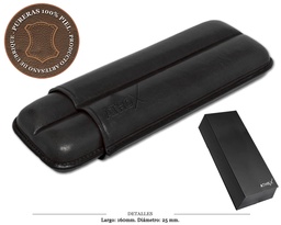 [122.246] PURERA 2/P VAQUETA NEGRA PIEL 160X25MM